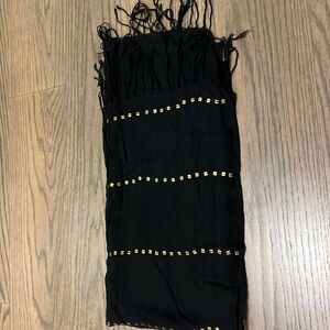 Women’s black embellished scarf